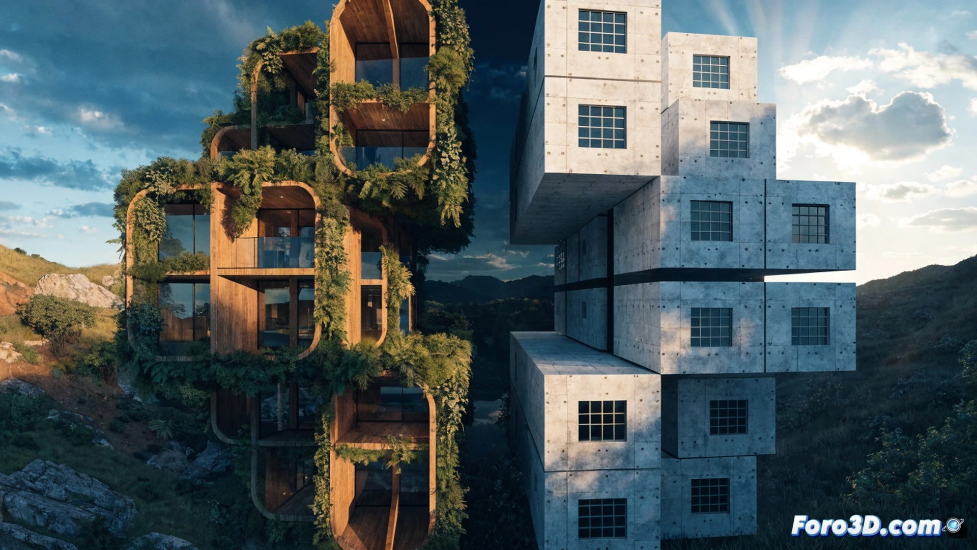 Escena de construcción sostenible bloqueada por barreras burocráticas, un arquitecto sosteniendo planos verdes frente a un muro de documentos legales apilados, grúas y paneles solares visibles al fondo, mientras un comprador observa frustrado desde la entrada, herramientas técnicas como planos de eficiencia energética, certificaciones ecológicas y tablas de costos esparcidas en primer plano, estilo cinematográfico con iluminación dramática, contraste entre materiales ecológicos y obstáculos administrativos, photorealistic engineering visualization, acción de demostrar el conflicto entre innovación y sistema especulativo, tono crítico sin texto visible