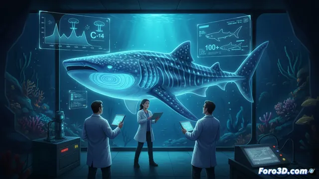 Datación nuclear revela la longevidad del tiburón ballena