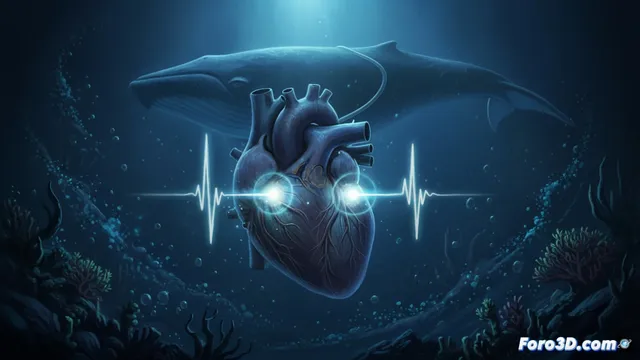 El corazón de la ballena azul late a dos pulsaciones por minuto al bucear