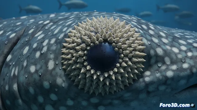 Los ojos con dientes del tiburón ballena: una armadura ocular