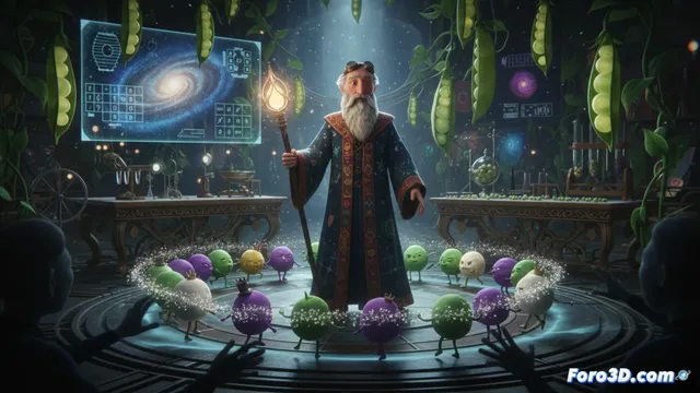 Mendel y los Guisantes Mágicos: Una Fantasía 3D sobre la Genética