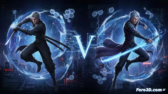 Vergil en Netflix: Del videojuego al modelo 3D animado
