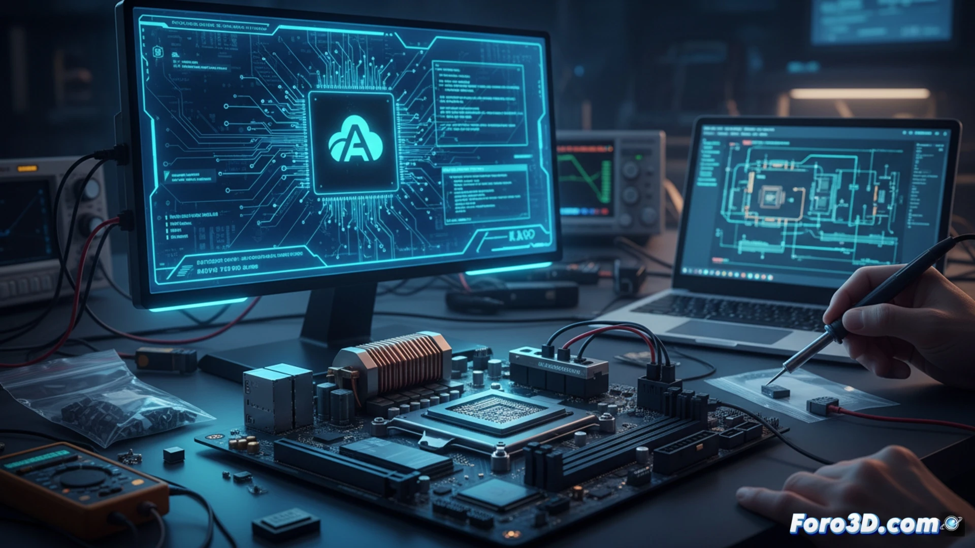 Placa base Asus Z790 con procesador industrial Intel Bartlett Lake instalado en el socket LGA 1700.