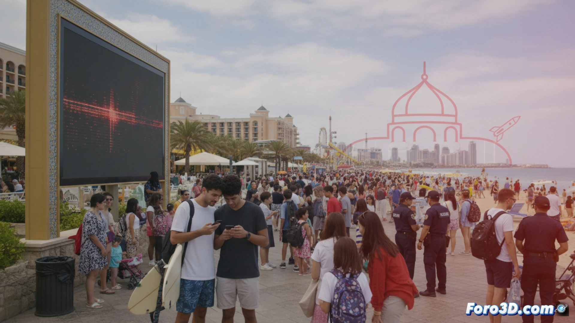 Amenaza iraní pone en riesgo zonas de ocio globales con turistas