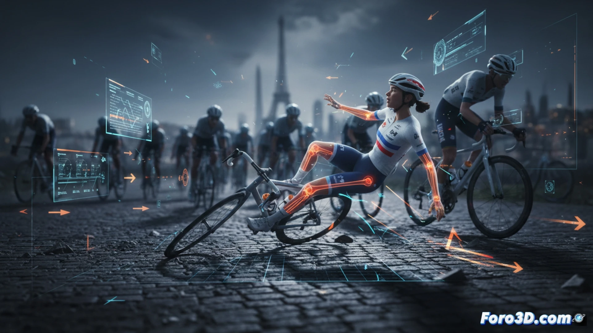 Análisis 3D de la caída de Ayuso en París-Niza 2026