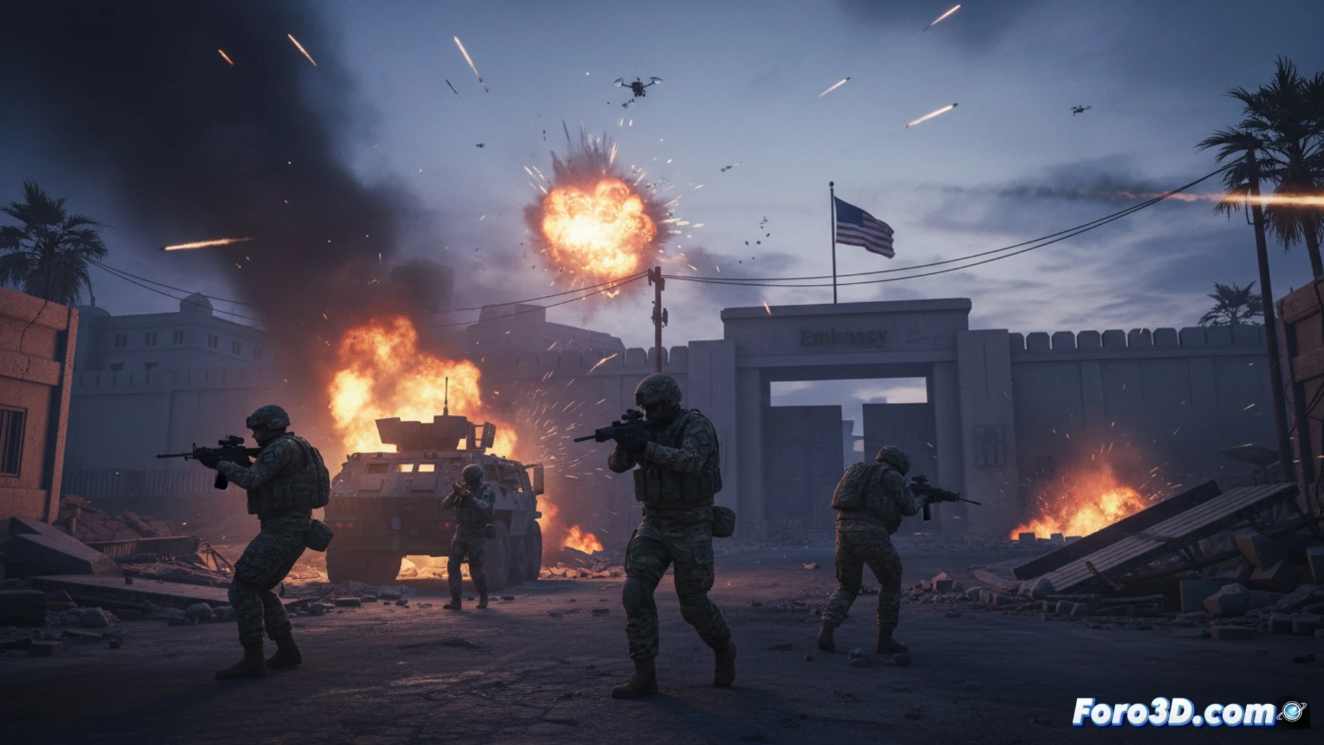 Análisis 3D de la Crisis en Irak: Amenazas y Zonas de Riesgo