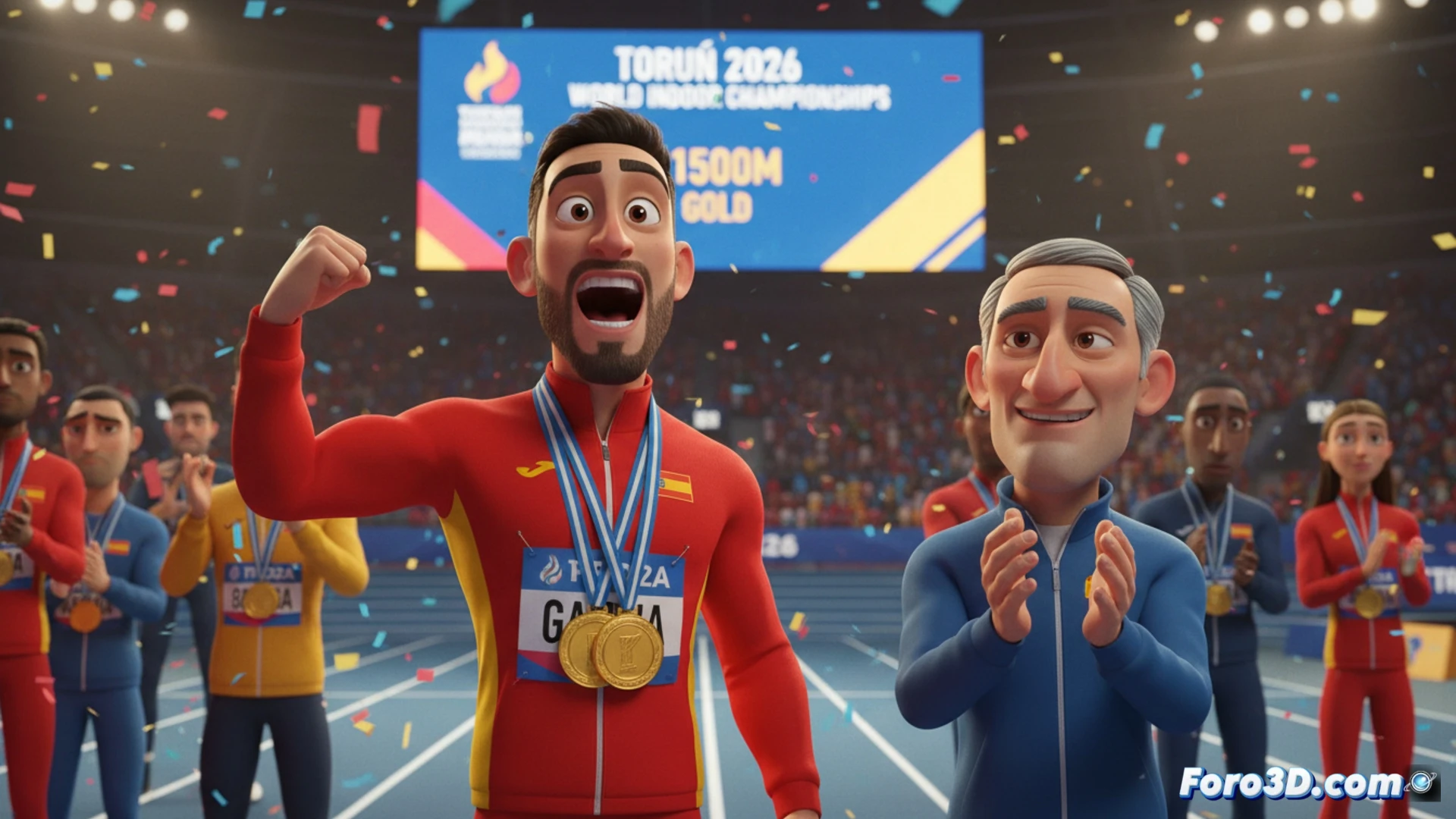 Análisis 3D de la victoria de Mariano García en 1.500m