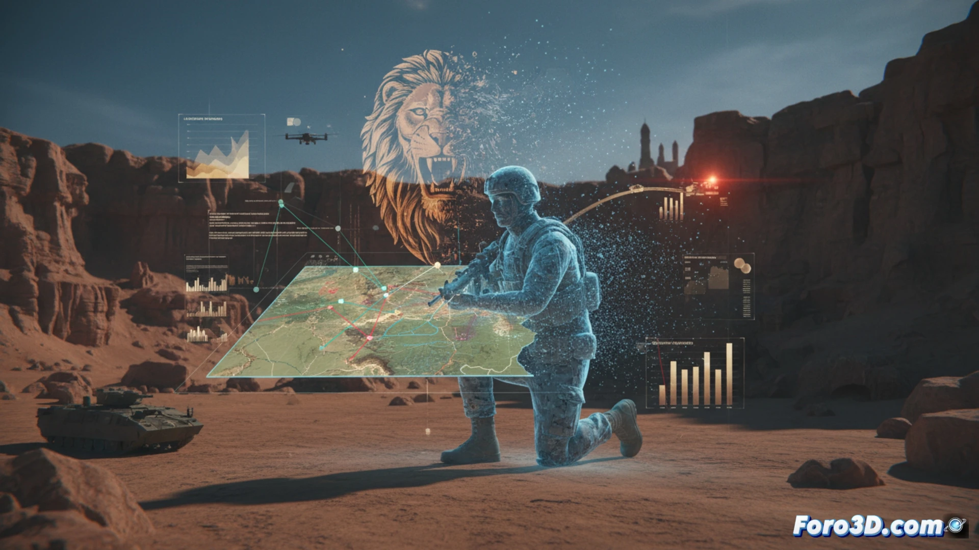 Análisis 3D del desgaste de tropas españolas frente a Irán