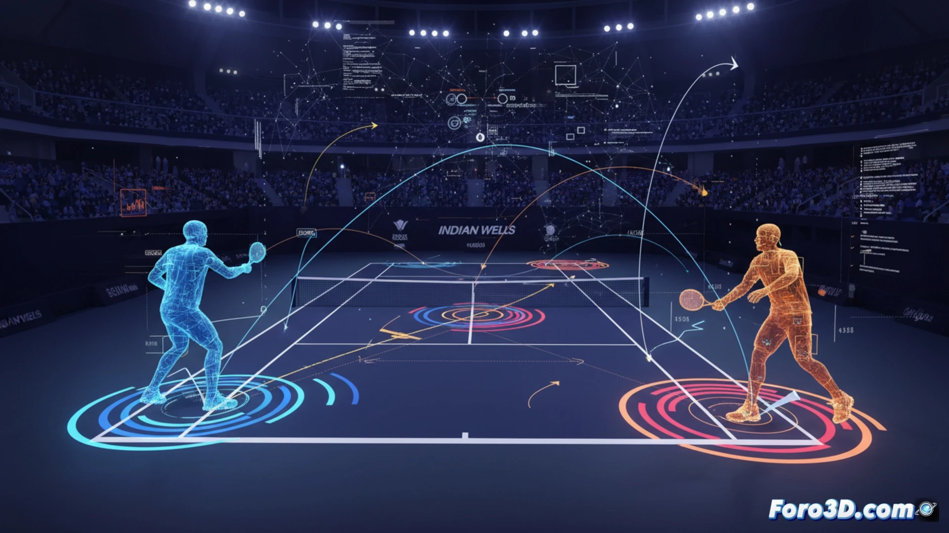 Análisis 3D del duelo Alcaraz-Dimitrov en Indian Wells