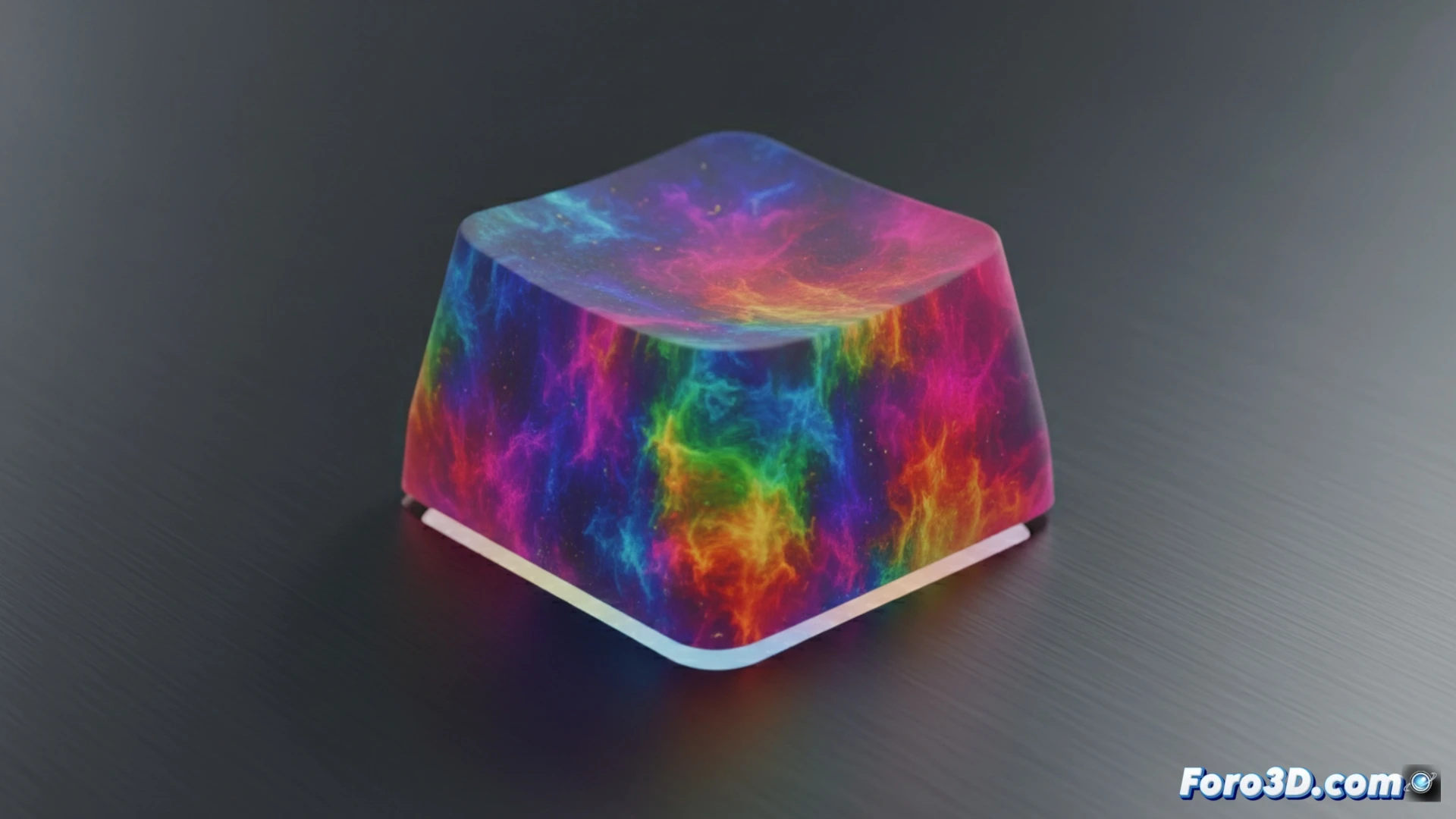 Animación de teclas con texturas procedurales de color en Blender