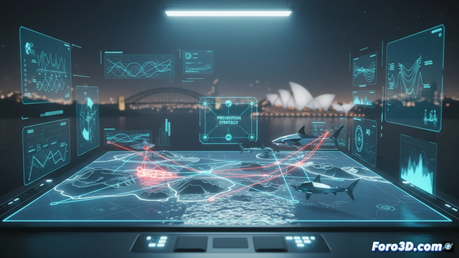 Ataques de tiburón en Sídney: Análisis 3D para prevención