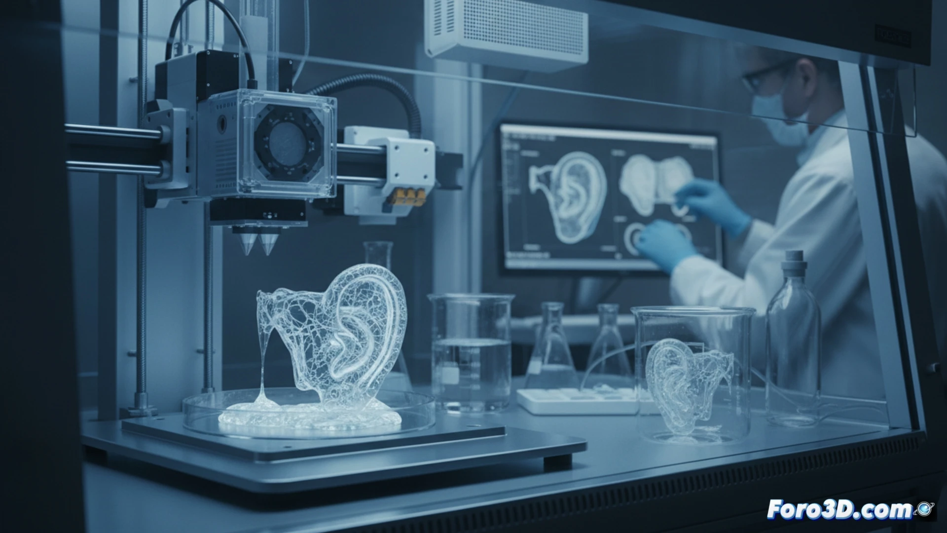 Bioimpresión 3D de cartílago para reconstrucción de orejas