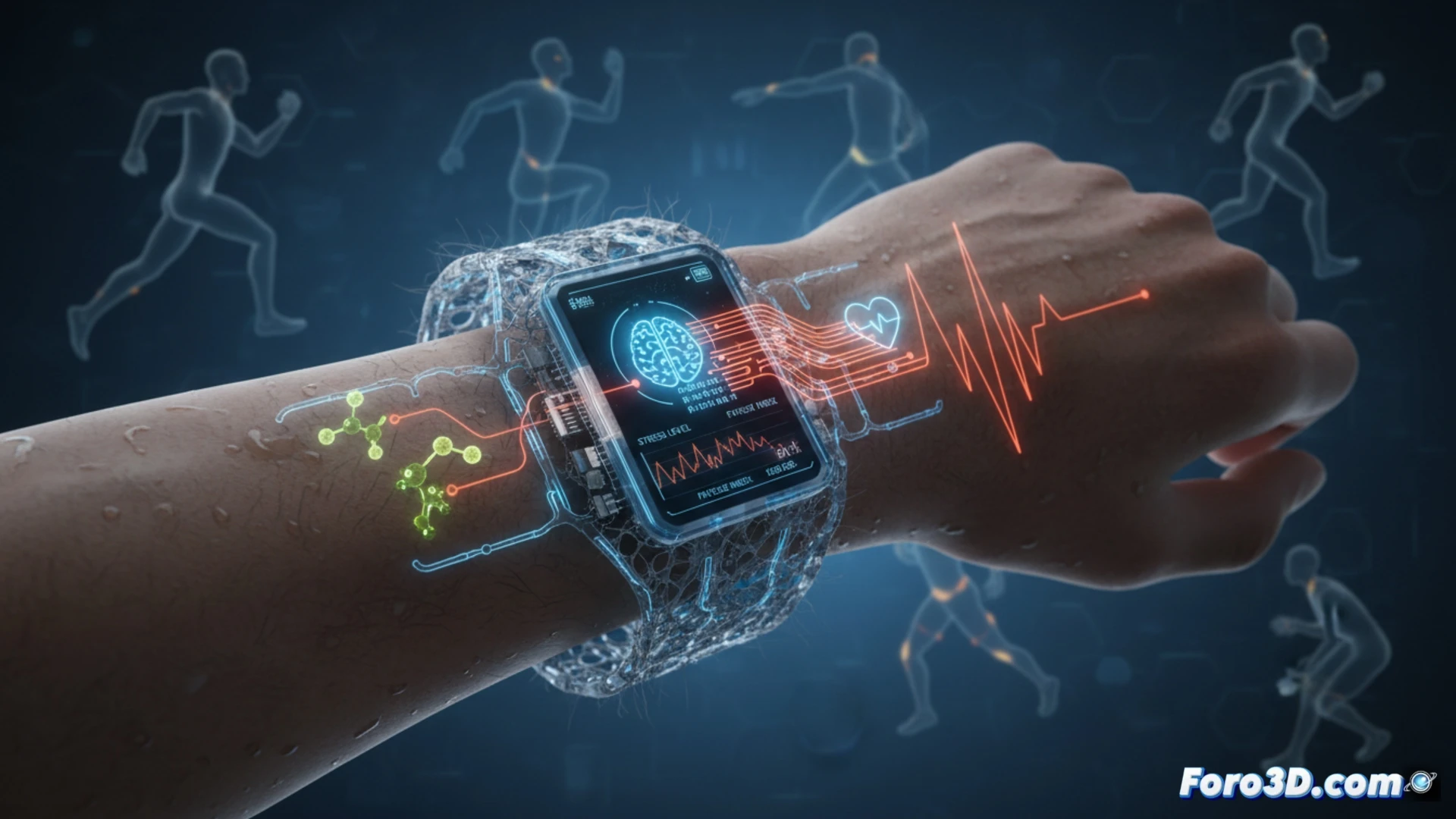 汗の3Dバイオセンサーでストレスと疲労を監視