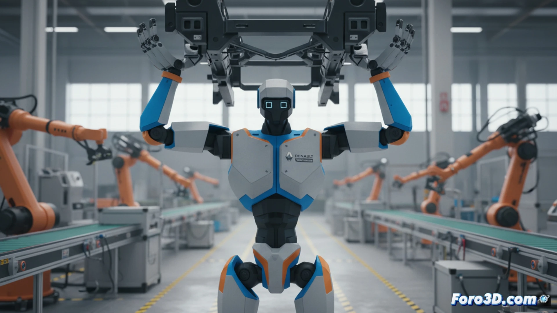 Calvin-40: El robot humanoide low-cost de Renault y su diseño 3D