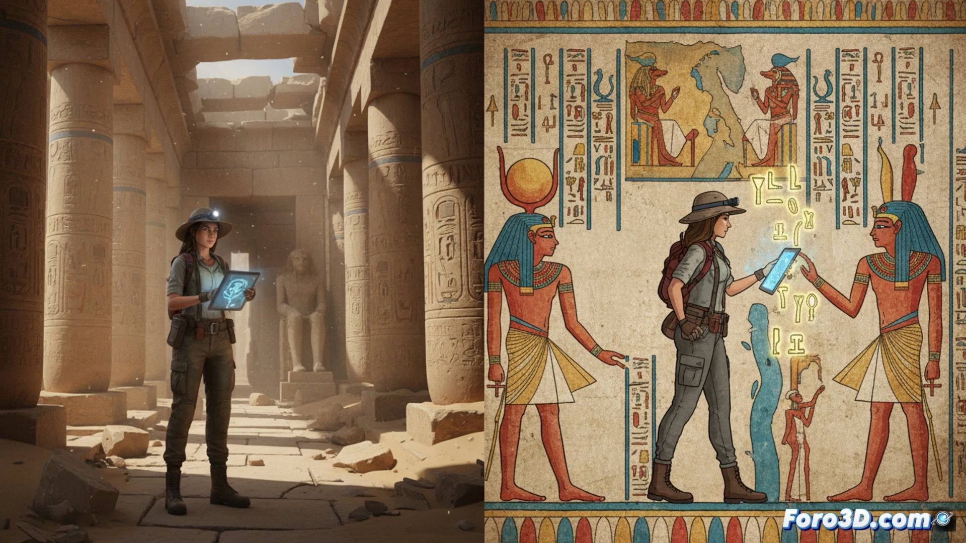 Check Out This UE5 Game with Characters Living in Egyptian Frescoes