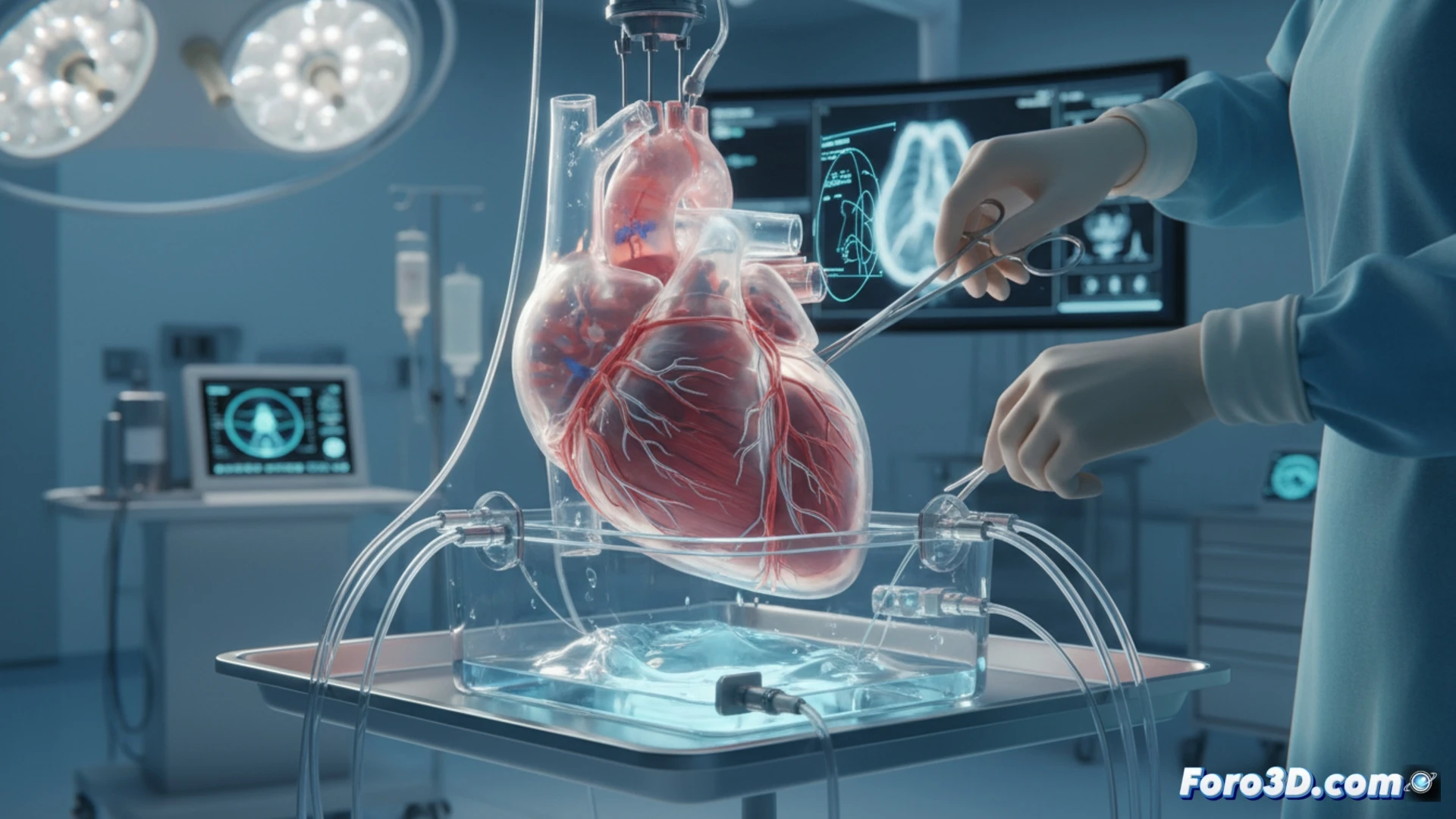 Corazón artificial 3D para planificación quirúrgica realista