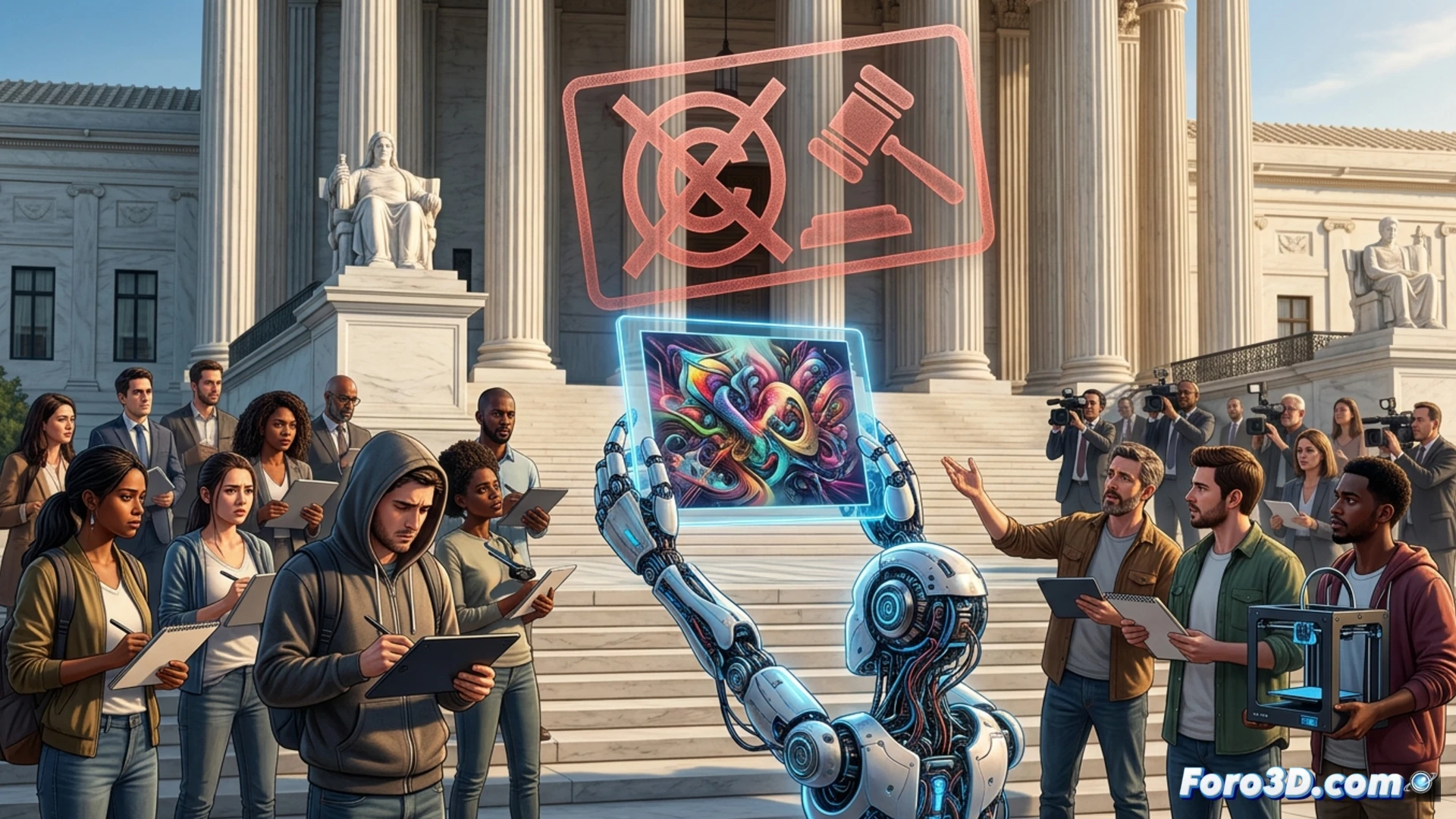 Corte Suprema de EE.UU. niega copyright a obras generadas por IA