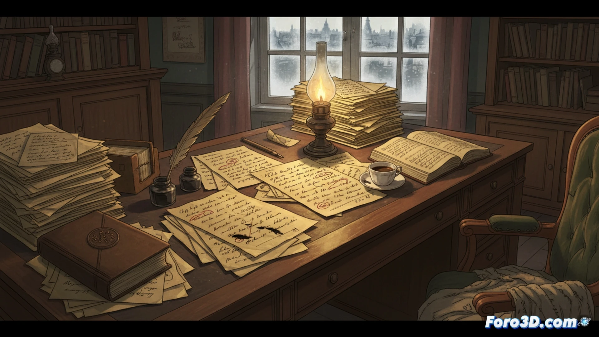 Manuscrito antiguo escaneado en 3D, mostrando textura del papel y anotaciones de Victor Hugo en detalle.