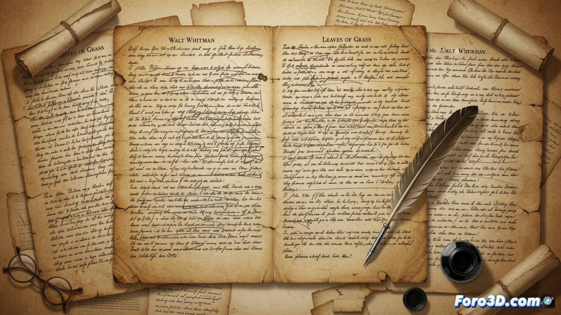 Digitalización 3D para preservar los borradores de Whitman