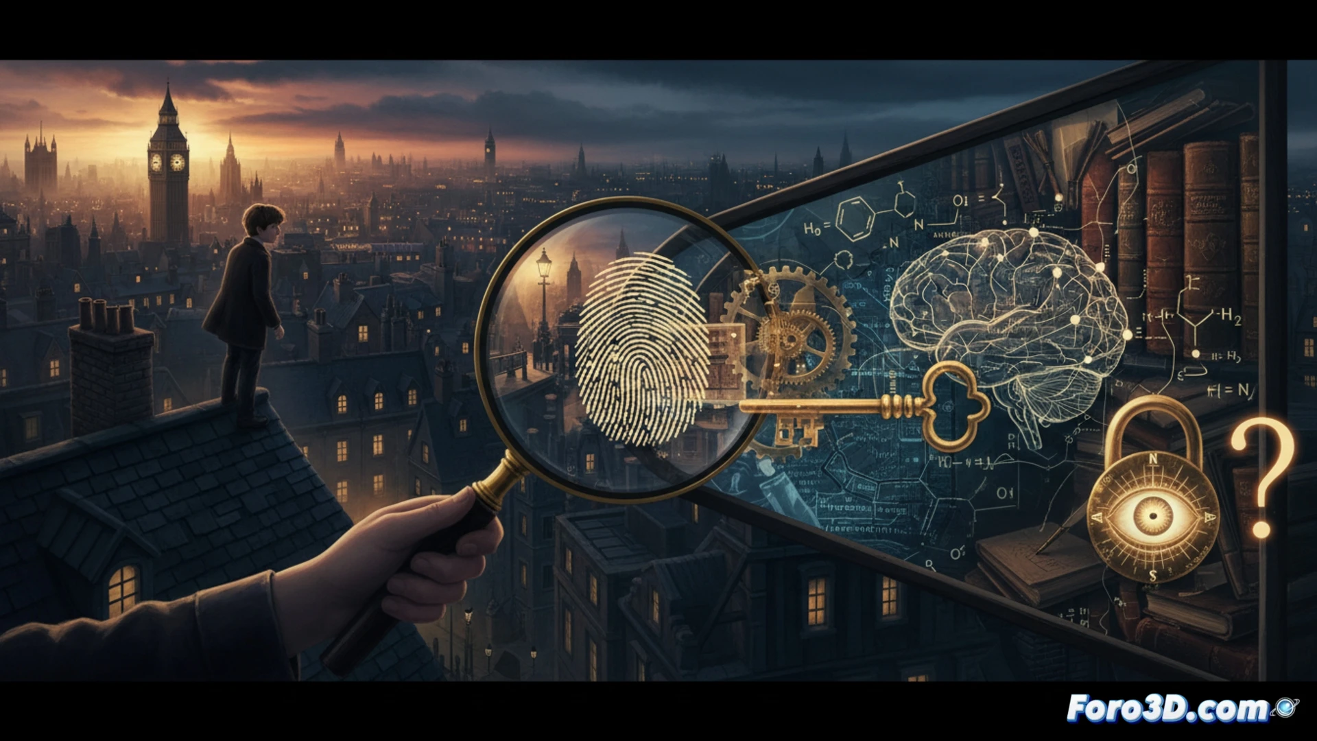 Diseño de títulos: Young Sherlock y la toma continua macro-micro