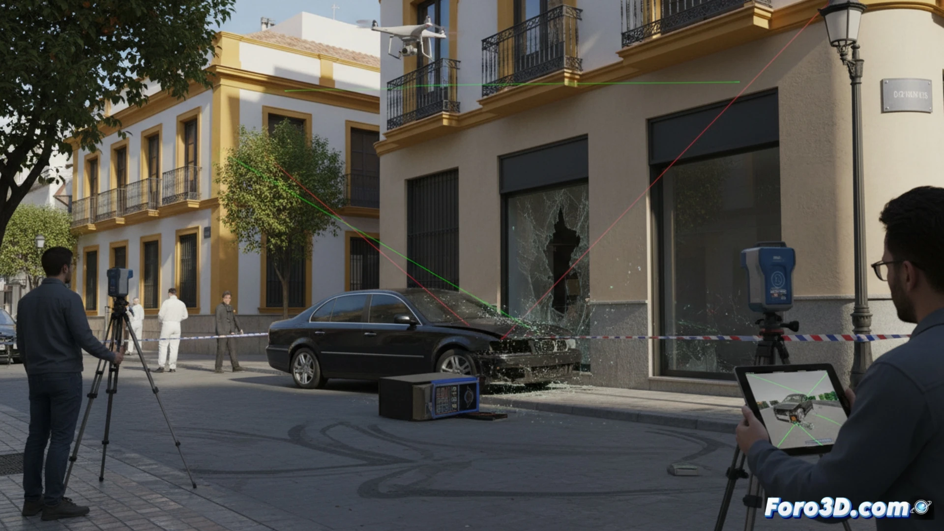 Documentación 3D de un atraco con vehículo: Análisis del caso de Sevilla