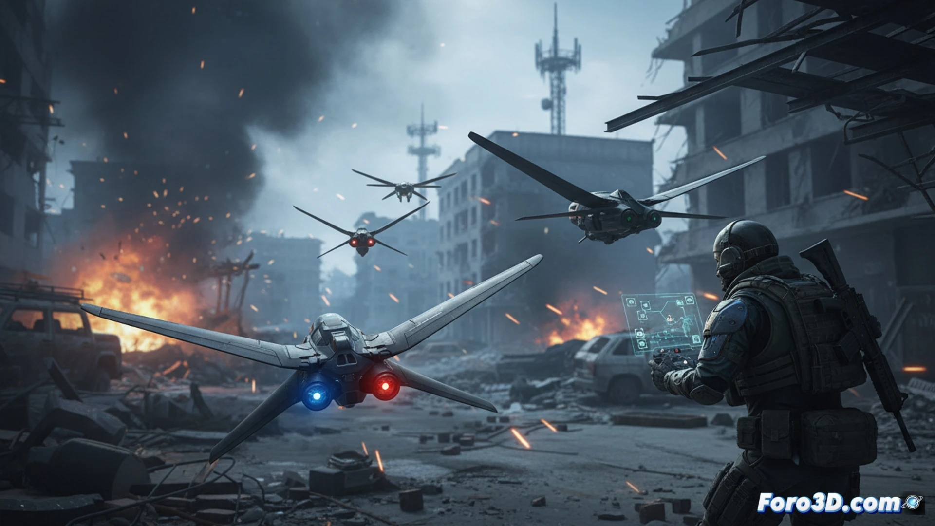 Drones Gauntlet I: Visualizando la Nueva Era de la Guerra con 3D