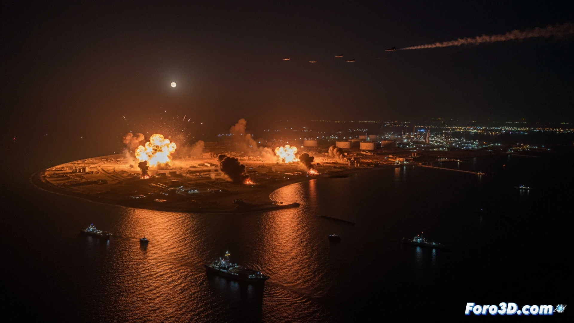 EEUU bombardea instalaciones militares iraníes en la isla de Jark