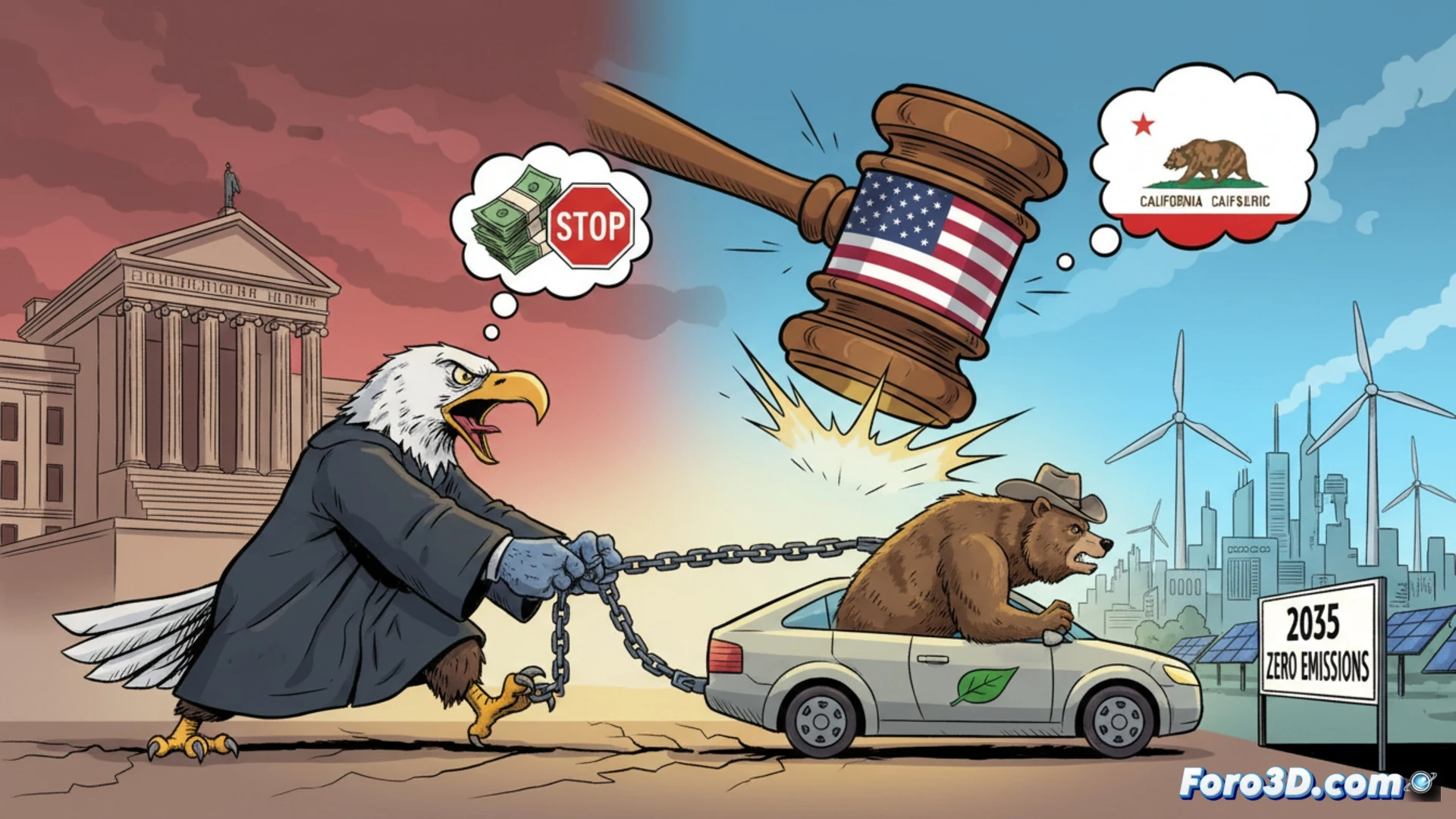 EE.UU. demanda a California para frenar su ley de coches eléctricos