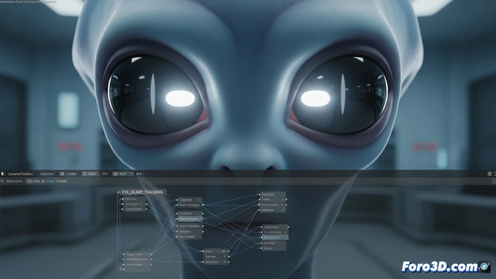 Efecto de brillo ocular que sigue a la cámara en Blender