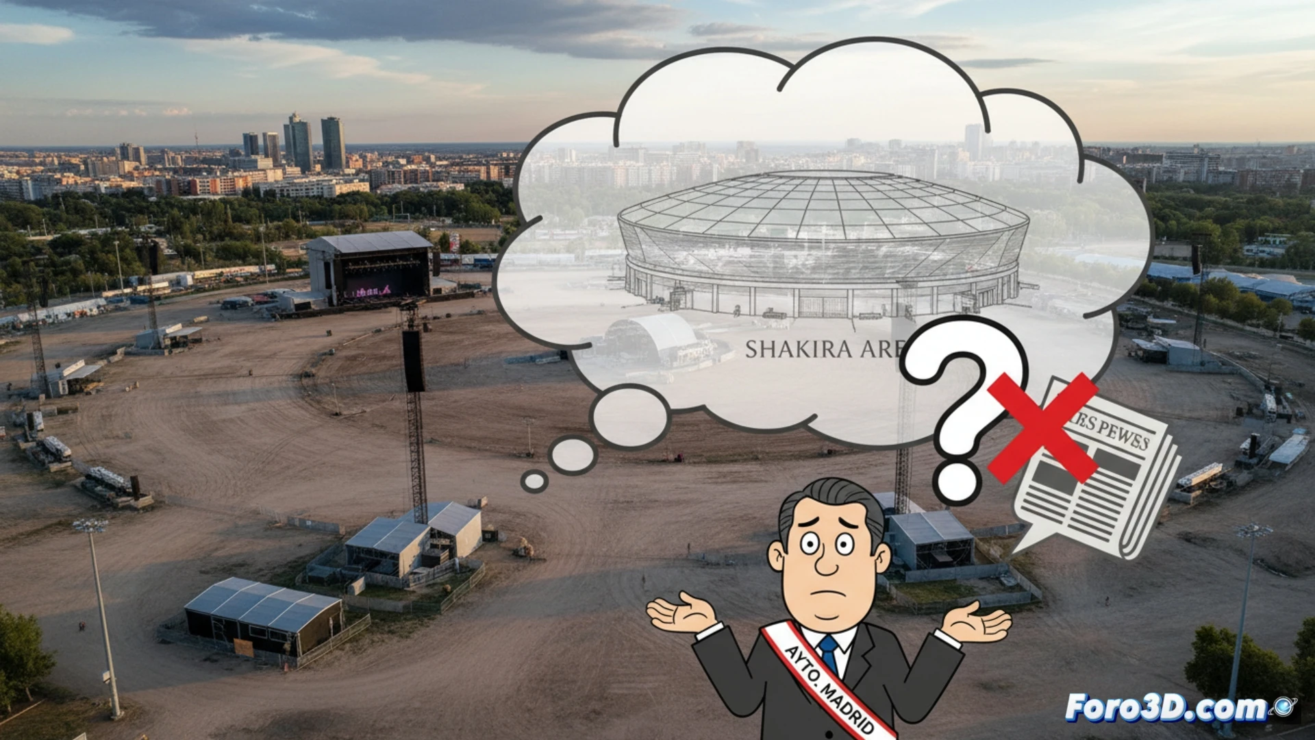 El Ayuntamiento de Madrid desconoce los planes de estadio de Shakira