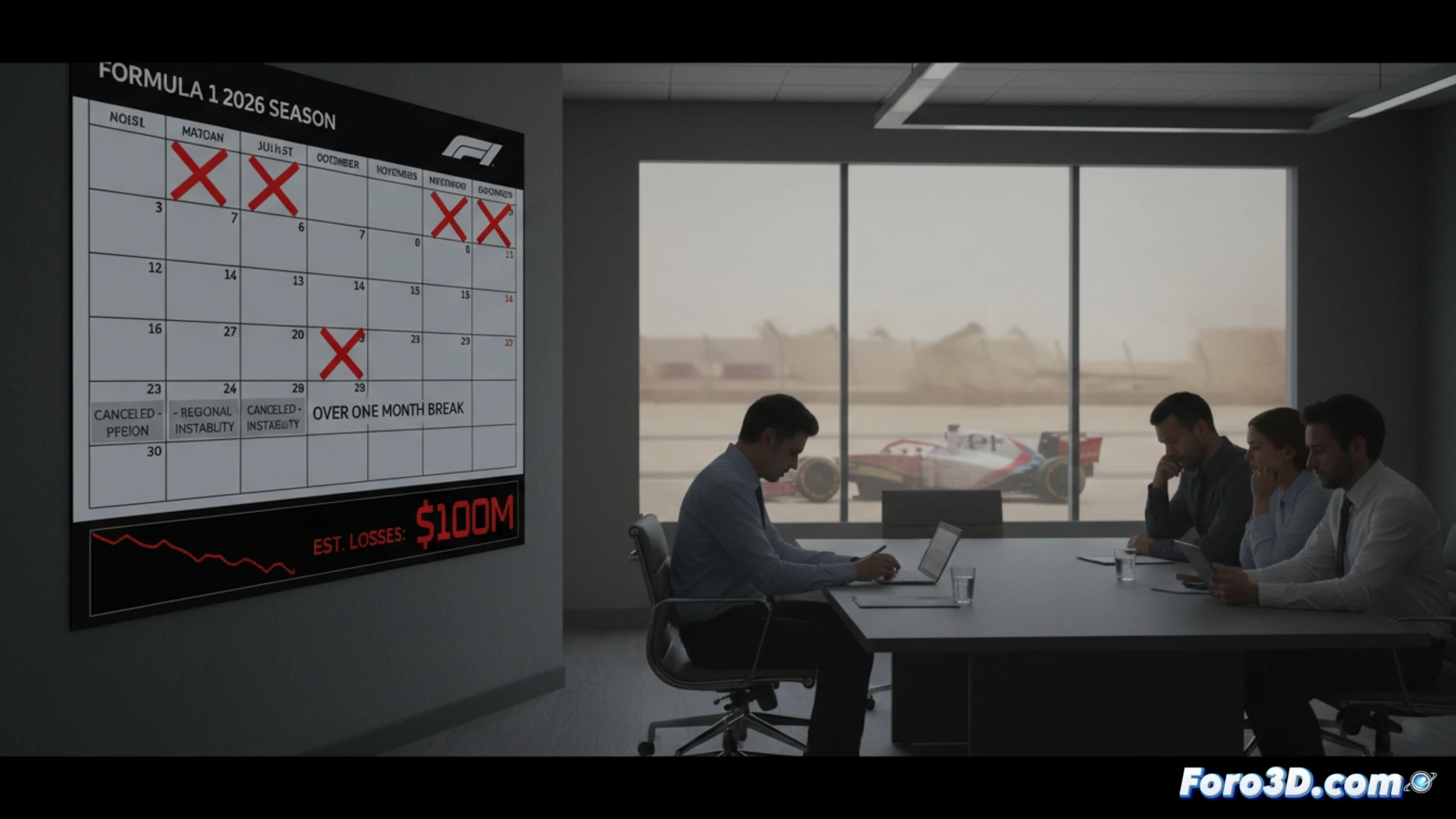 El calendario 2026 se reduce a 22 carreras tras cancelaciones en Oriente Medio