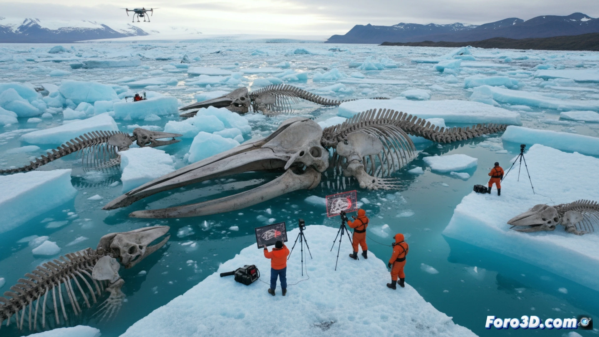 El deshielo ártico revela ballenas prehistóricas: la urgencia de la documentación 3D
