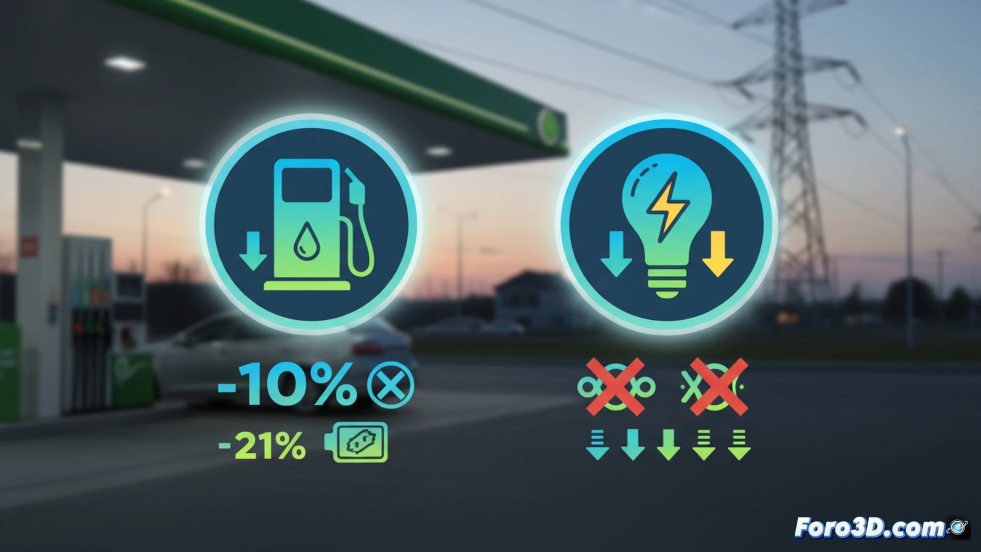 El Gobierno anuncia rebajas fiscales en carburantes y luz por la crisis