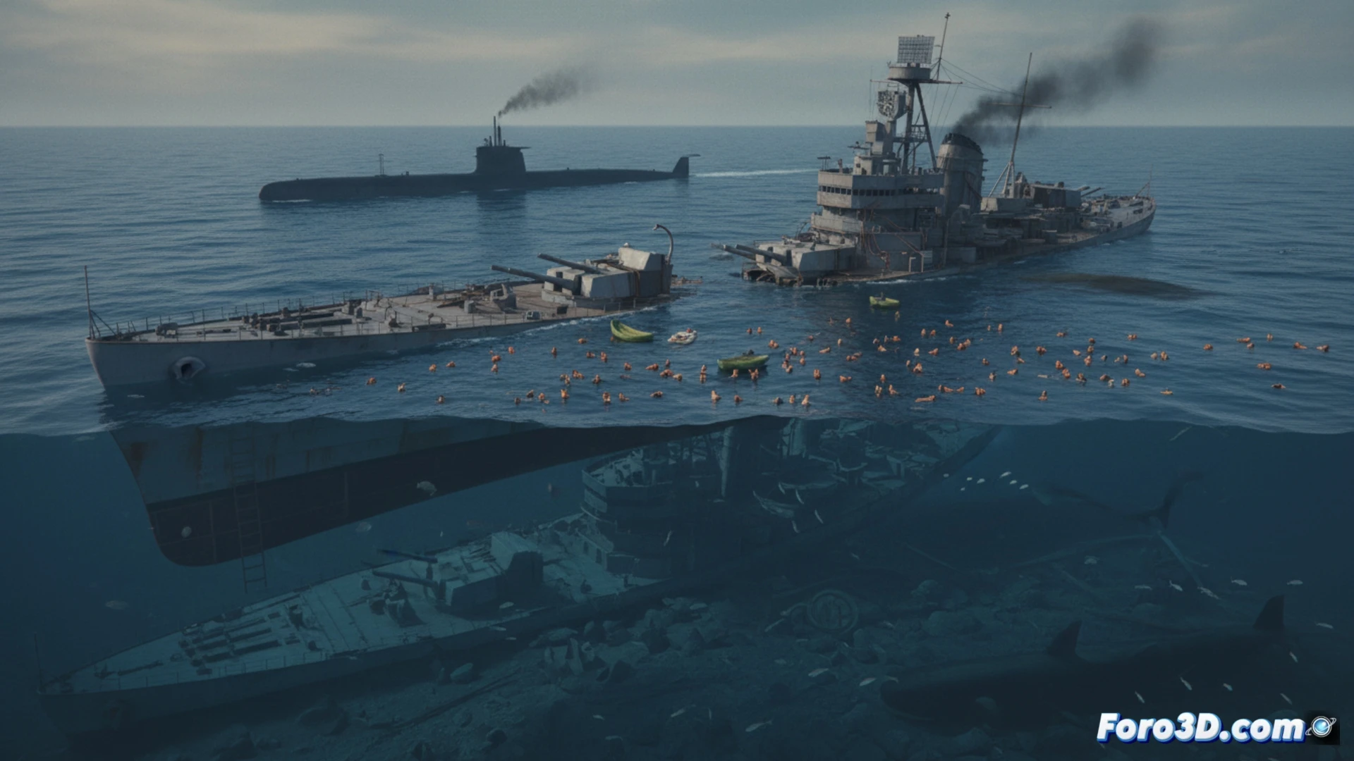 El USS Indianapolis: Reconstruyendo una tragedia en 3D