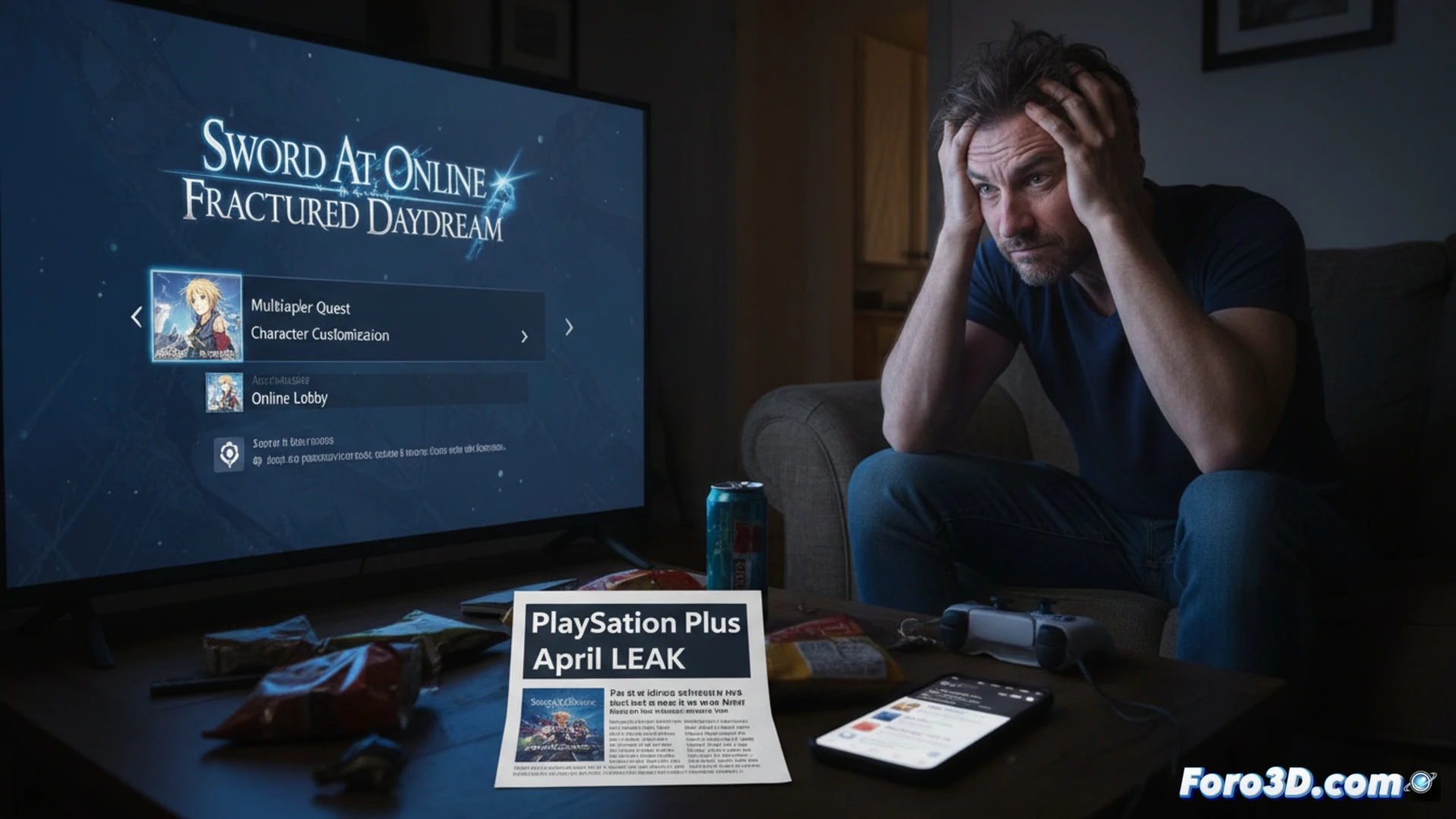 Un control de PlayStation sobre un grafico descendente que representa la caida del valor percibido.