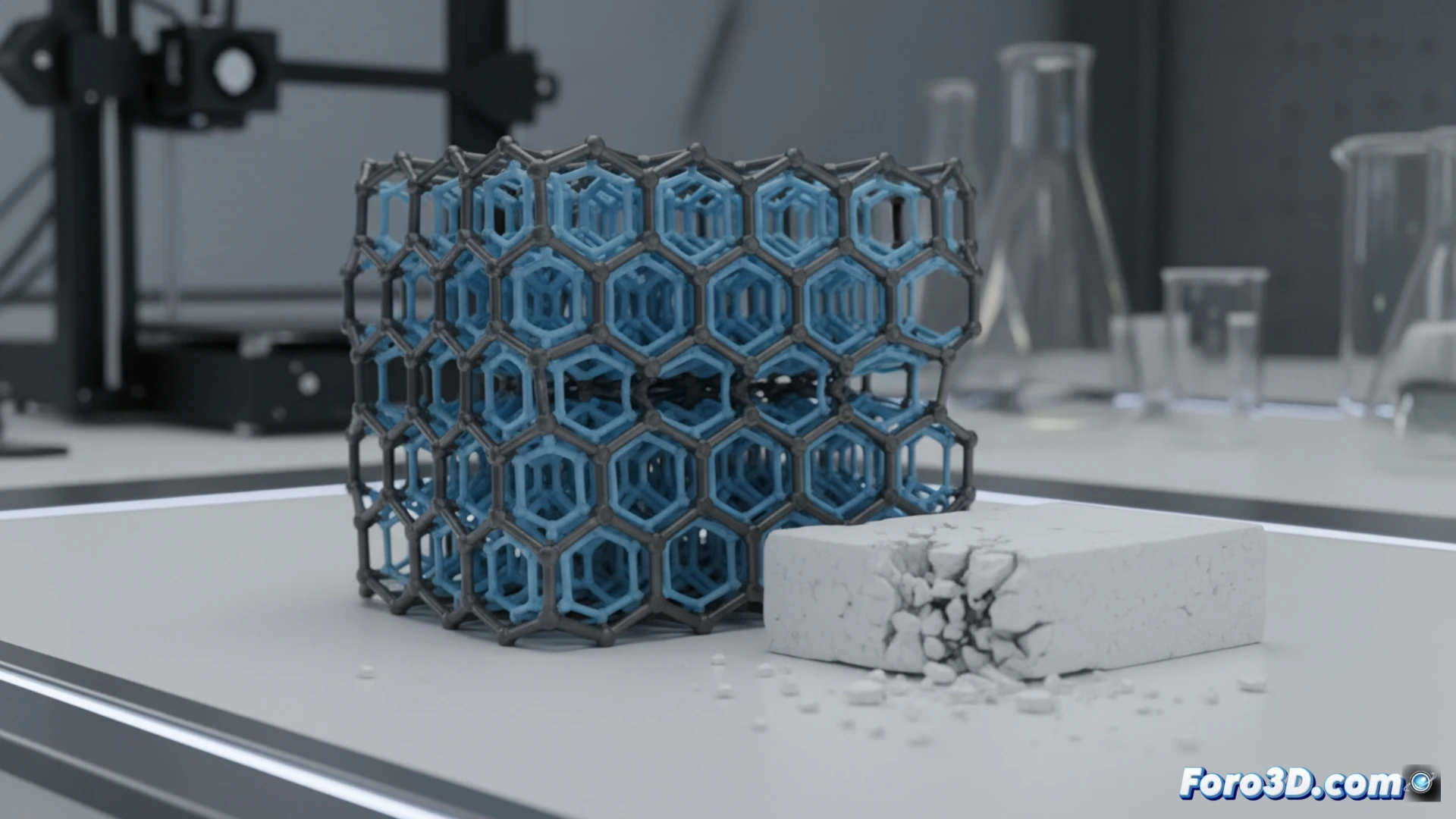 Espuma híbrida 3D absorbe 10 veces más energía que el poliestireno