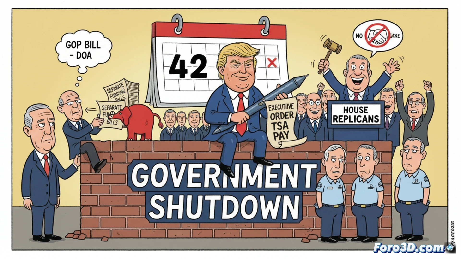 Estancamiento Gubernamental: Un Mapa del Bloqueo en EE.UU.