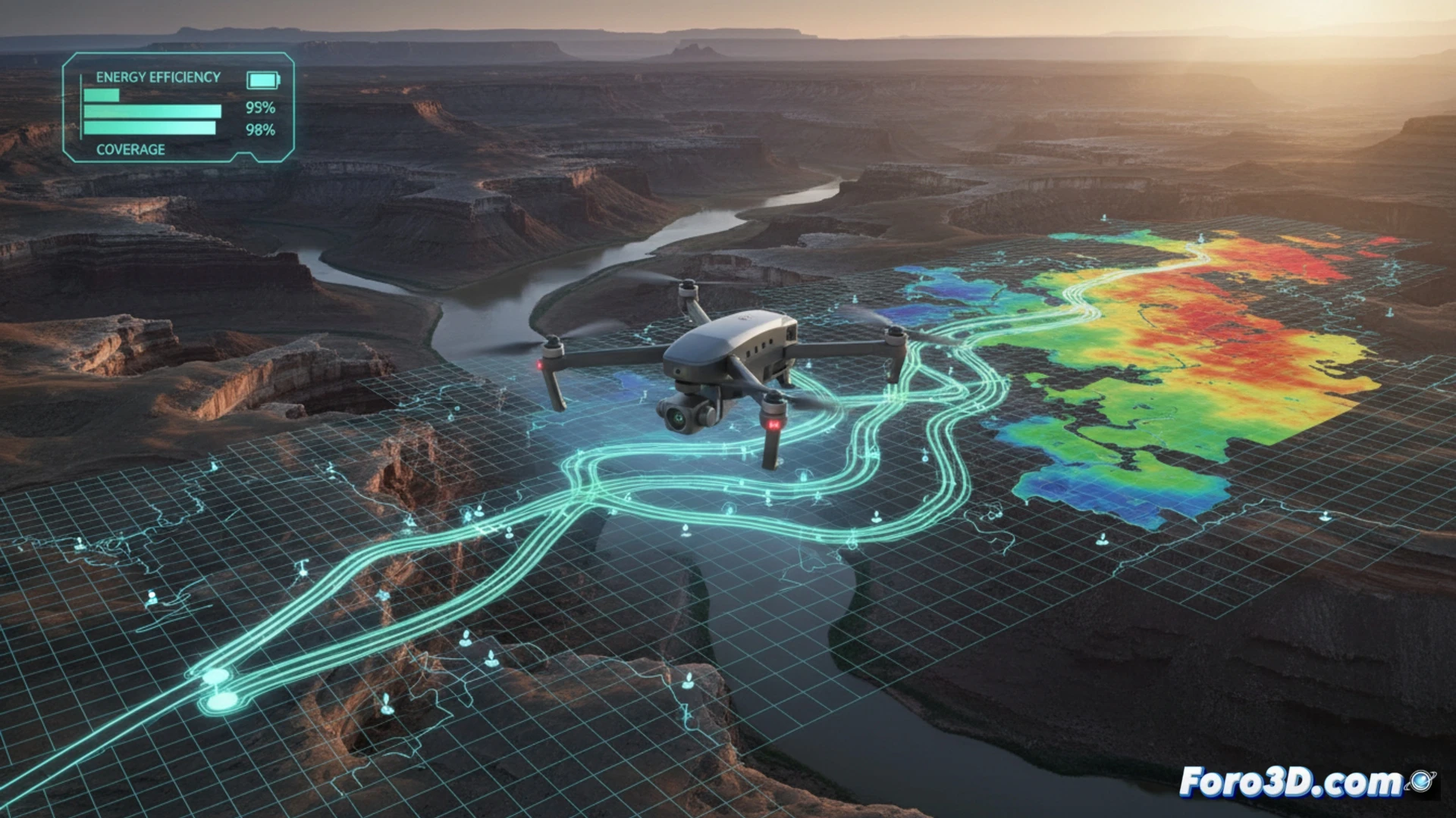 Exploración 3D autónoma con drones optimizada para energía