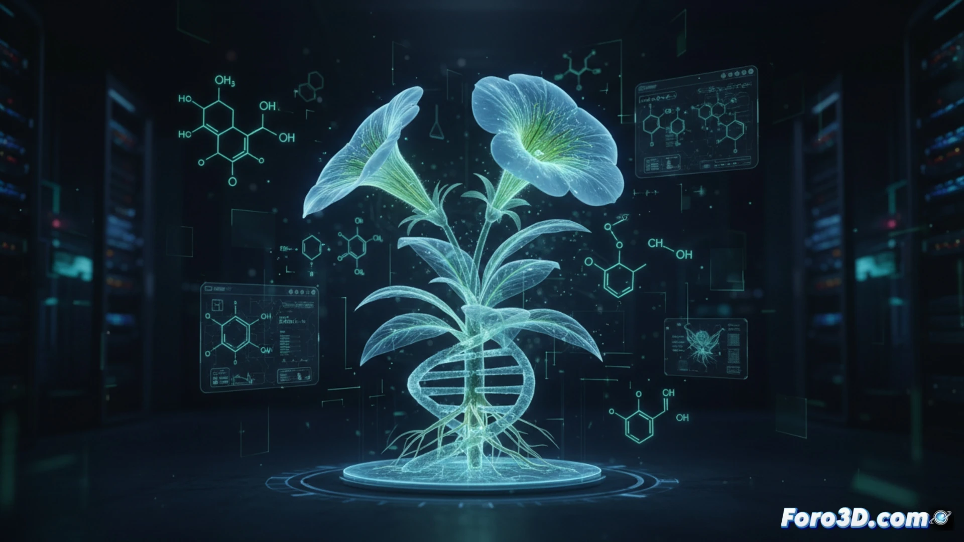 Firefly Petunia: Modelado 3D para desvelar la bioluminiscencia vegetal