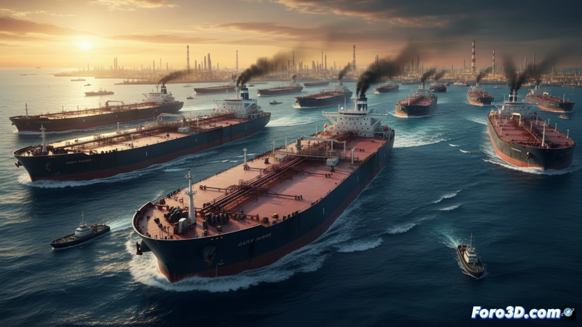 Flota de 30 superpetroleros evacúa crudo desde Yanbu por crisis en el Golfo