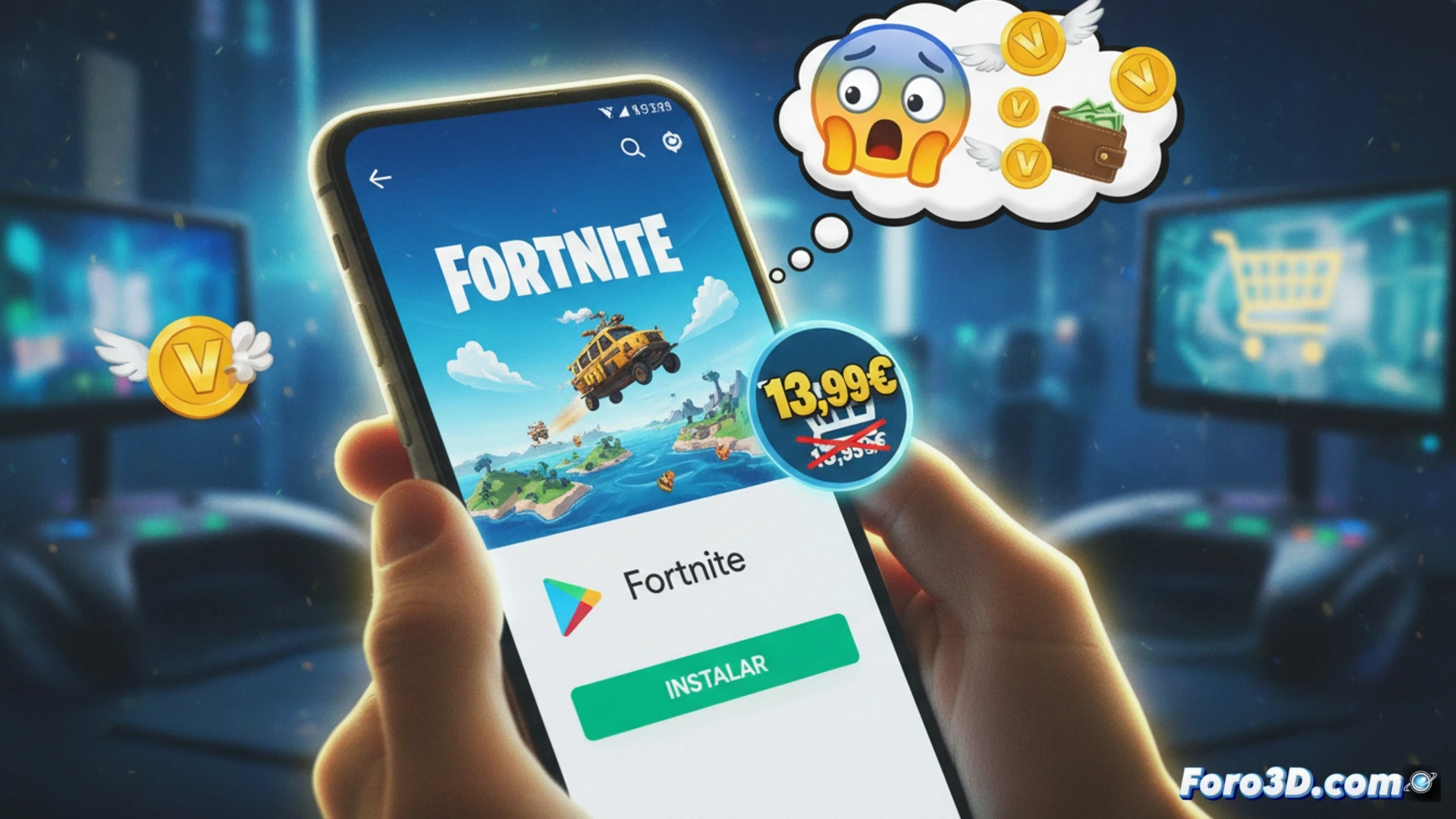 Fortnite regresa a Google Play tras seis años, pero con V-Bucks más caros