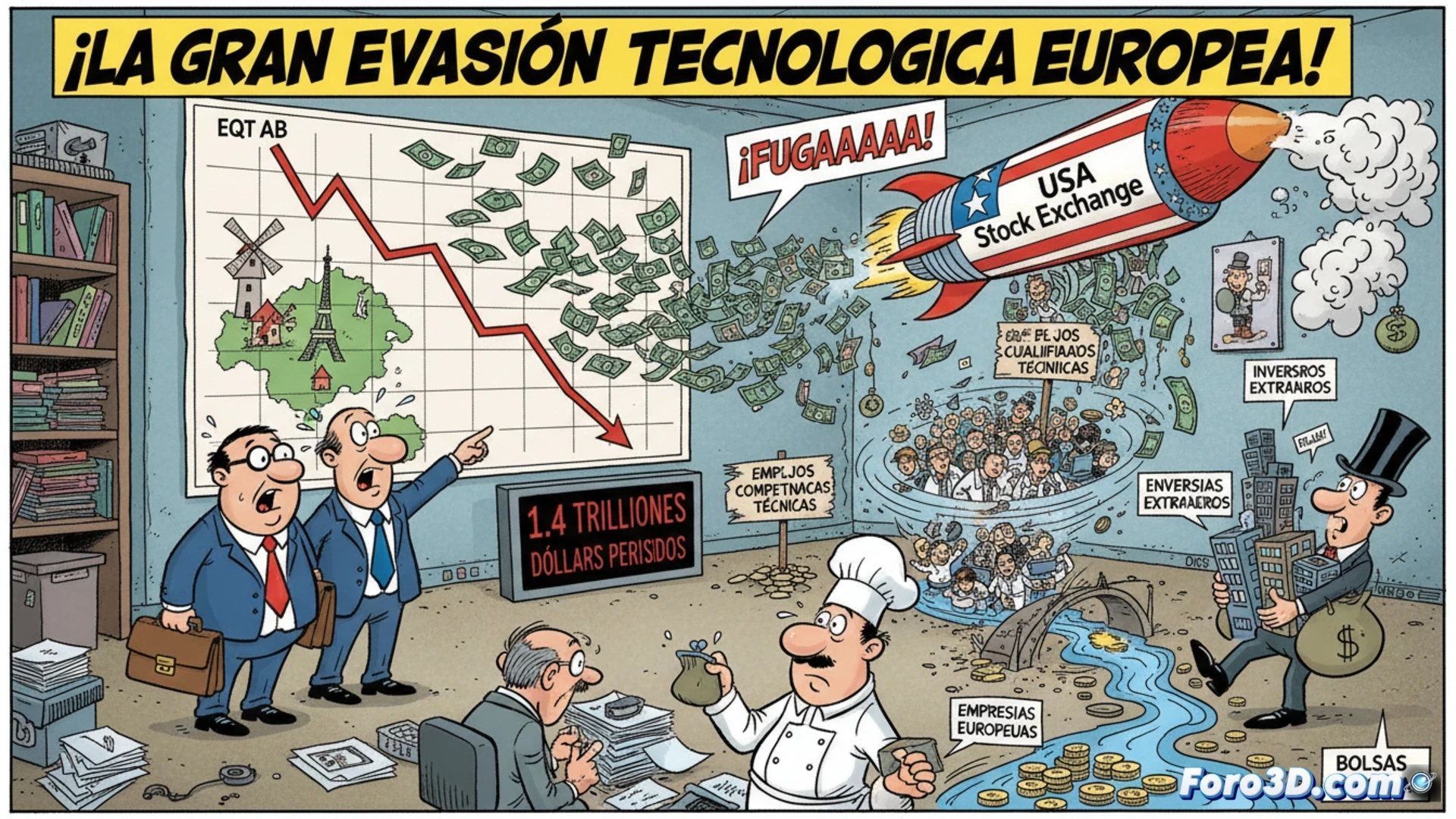 Fuga de capital tecnológico: Europa pierde 1,4 billones