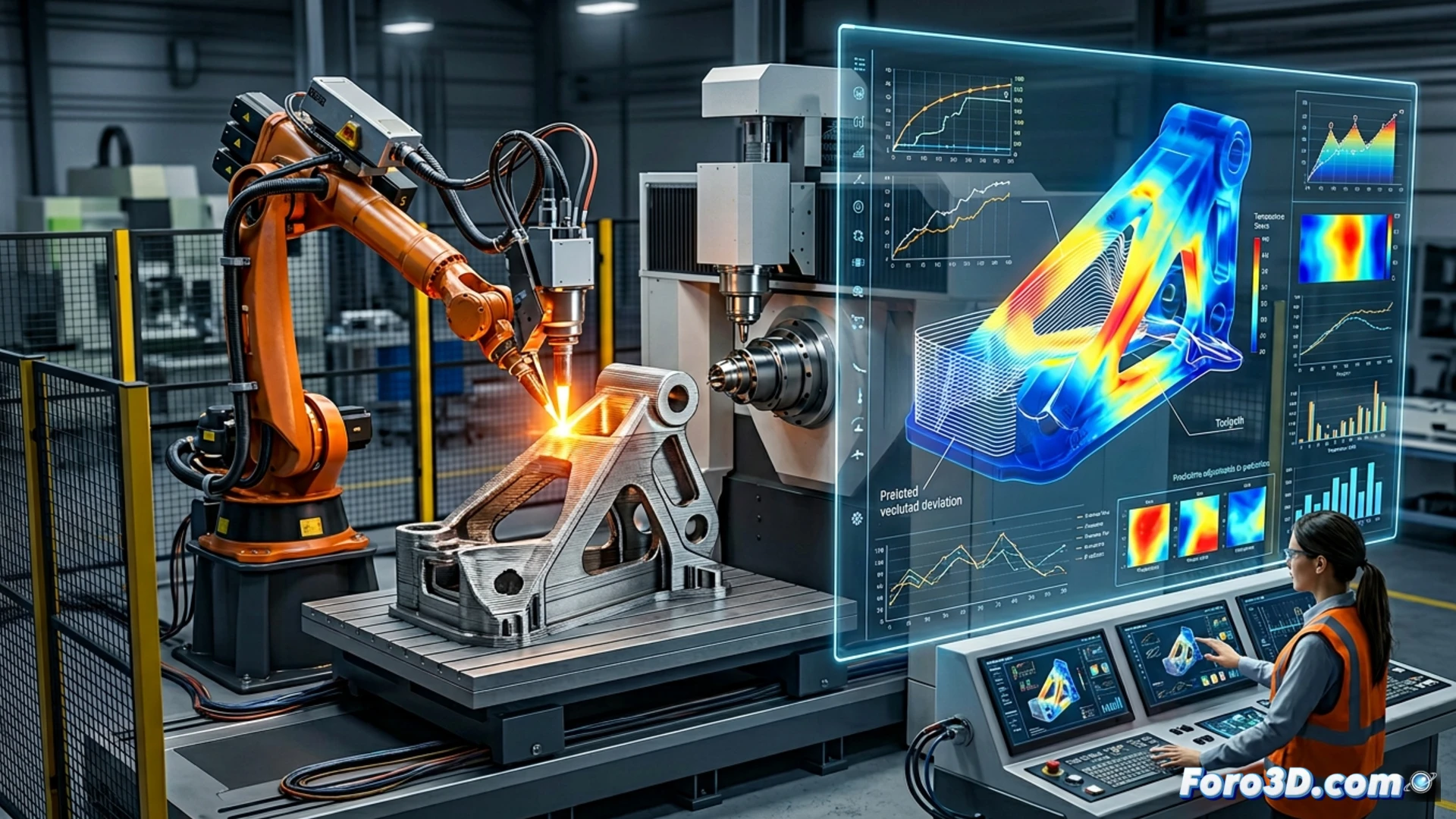 Gemelo digital predictivo para fabricación híbrida de metal