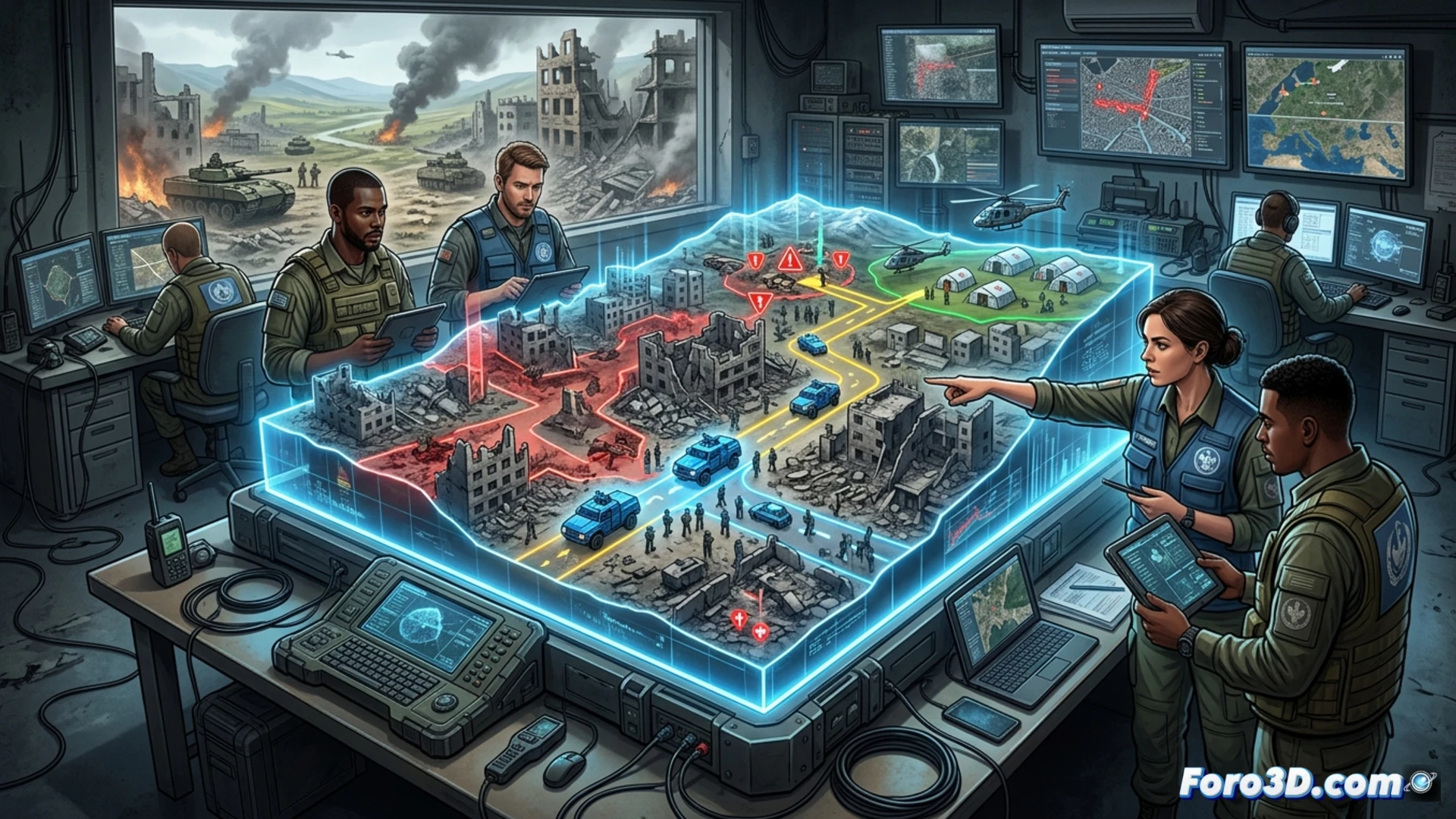 Gemelos digitales para evacuaciones en conflictos