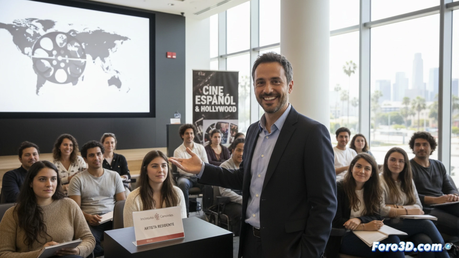 Gerald Fillmore, artista residente, y el cine 3D bilingüe