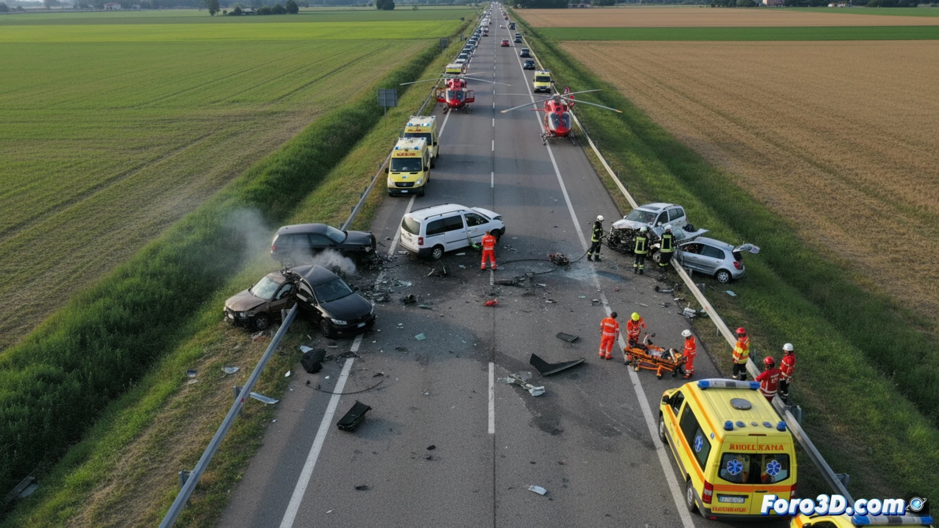 Grave accidente en Caravaggio: dos muertos y varios heridos, entre ellos niños