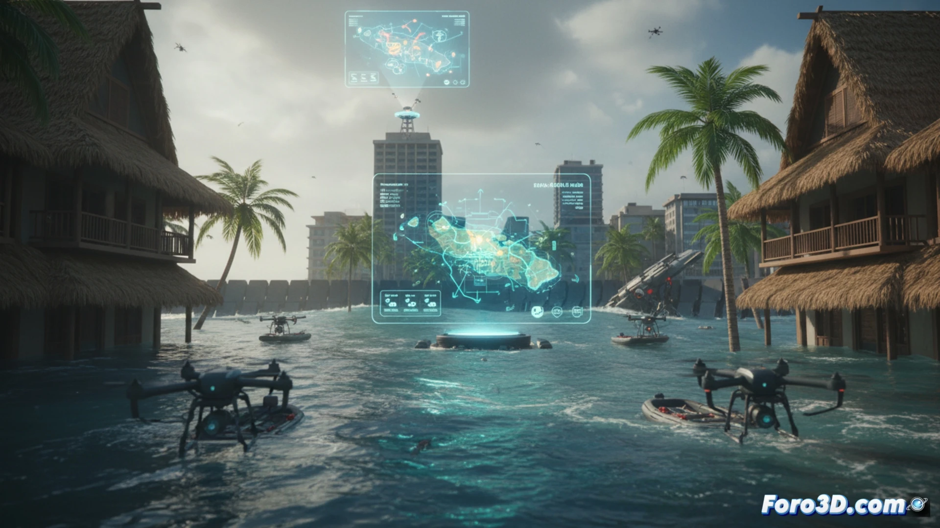 Hawaii inundado: tecnología 3D para crisis y prevención