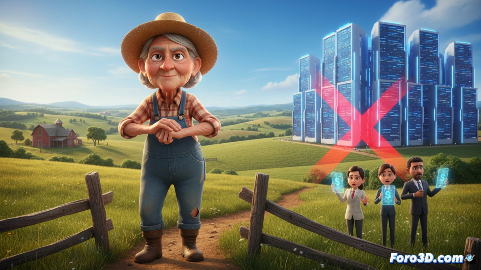 IA vs Tierra: Una Granjera Frena un Centro de Datos