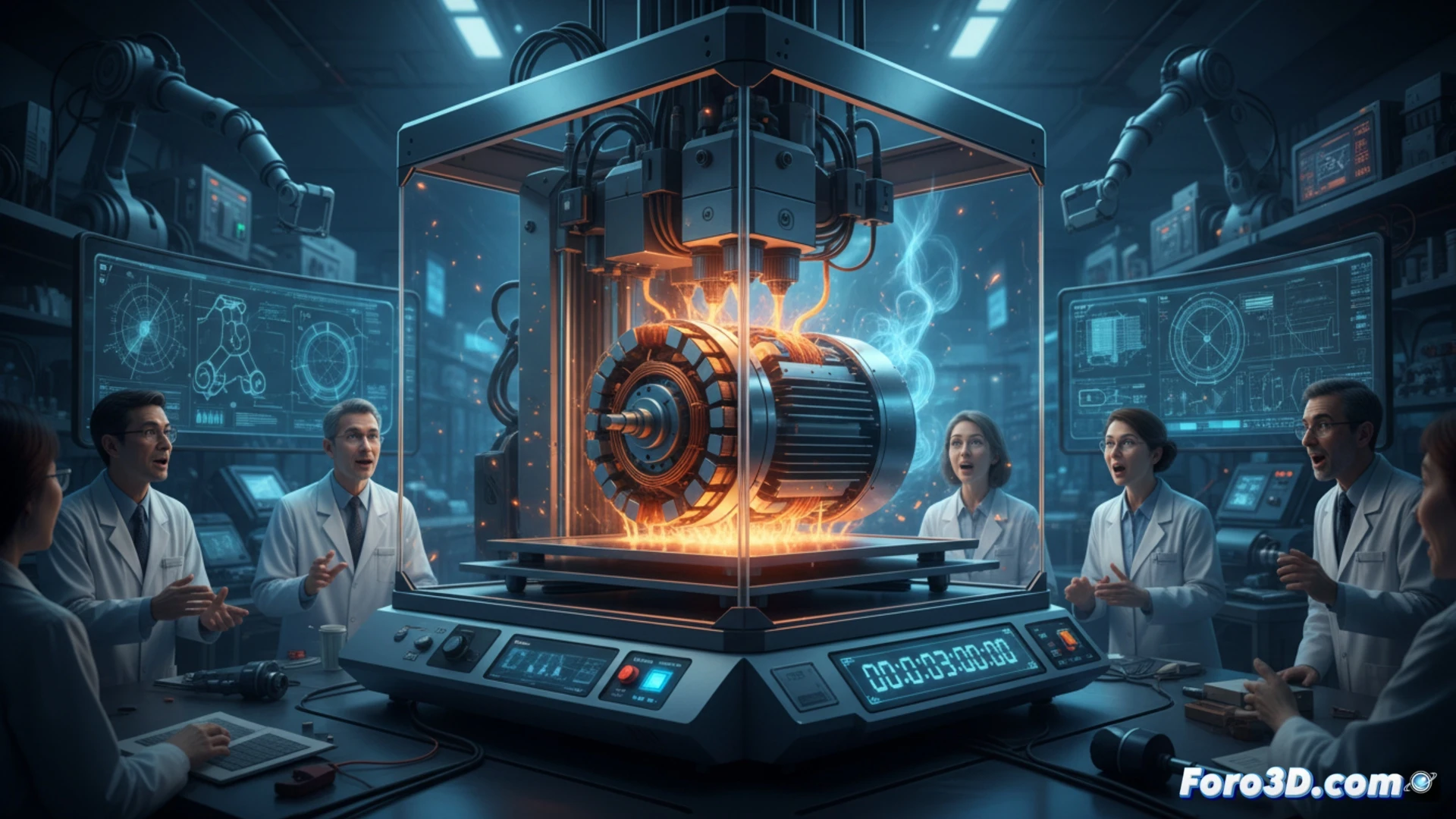 Impresión 3D de un motor eléctrico funcional en solo 3 horas