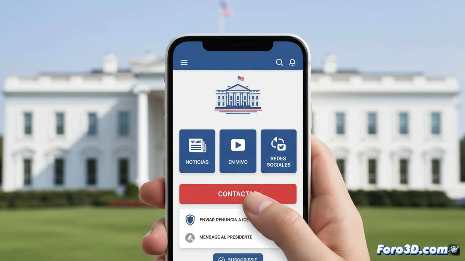La Casa Blanca lanza app oficial con denuncia directa a ICE